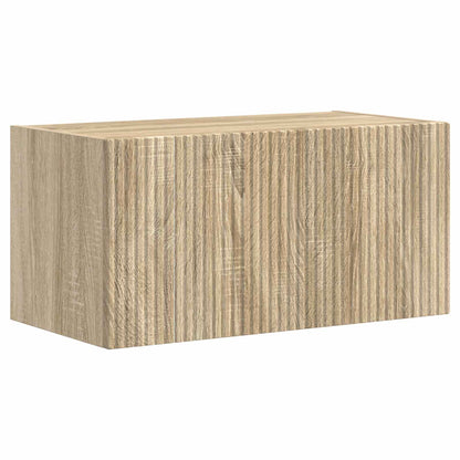 TV väggskåp set Väggmonterad 4 pcs Sonoma-ek Konstruerat trä