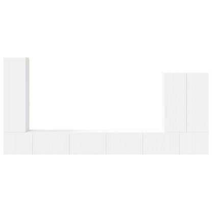 TV väggskåp set Väggmonterad 6 pcs Vit