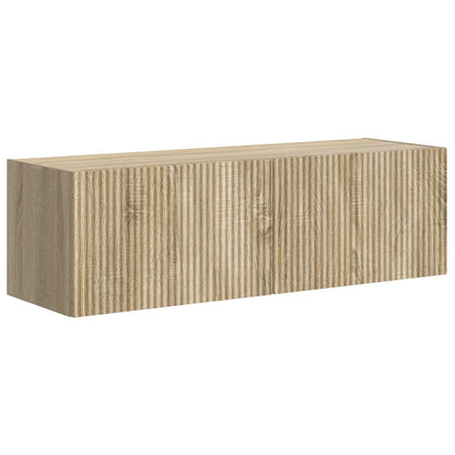 TV väggskåp set Väggmonterad 6 pcs Sonoma-ek