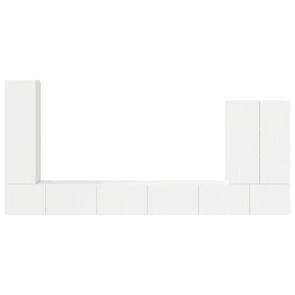 TV väggskåp set Väggmonterad 6 pcs Högblanka vita