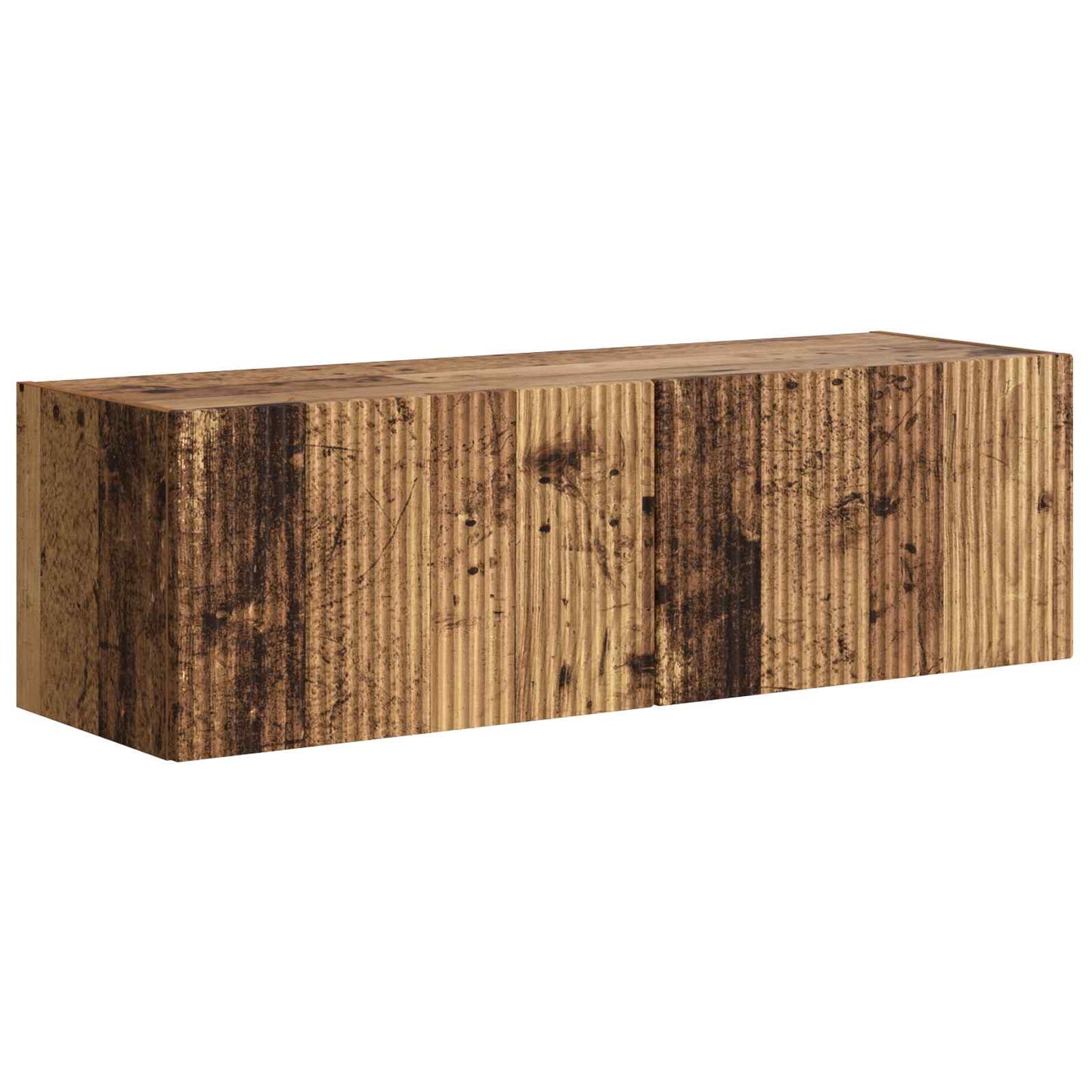 TV väggskåp set Väggmonterad 6 pcs Gammalt trä