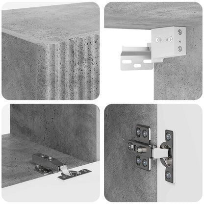 TV-bänkset 6 pcs Betonggrå Konstruerat trä