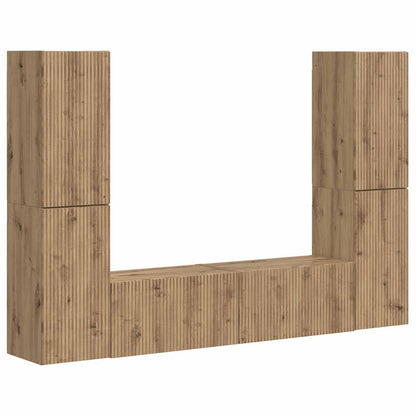 TV-bänkset 6 pcs Artisan Ek Konstruerat trä