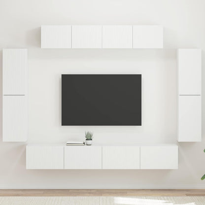 TV-skåp 8 pcs Vit