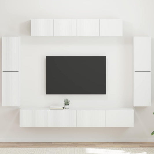 TV-skåp 8 pcs Vit