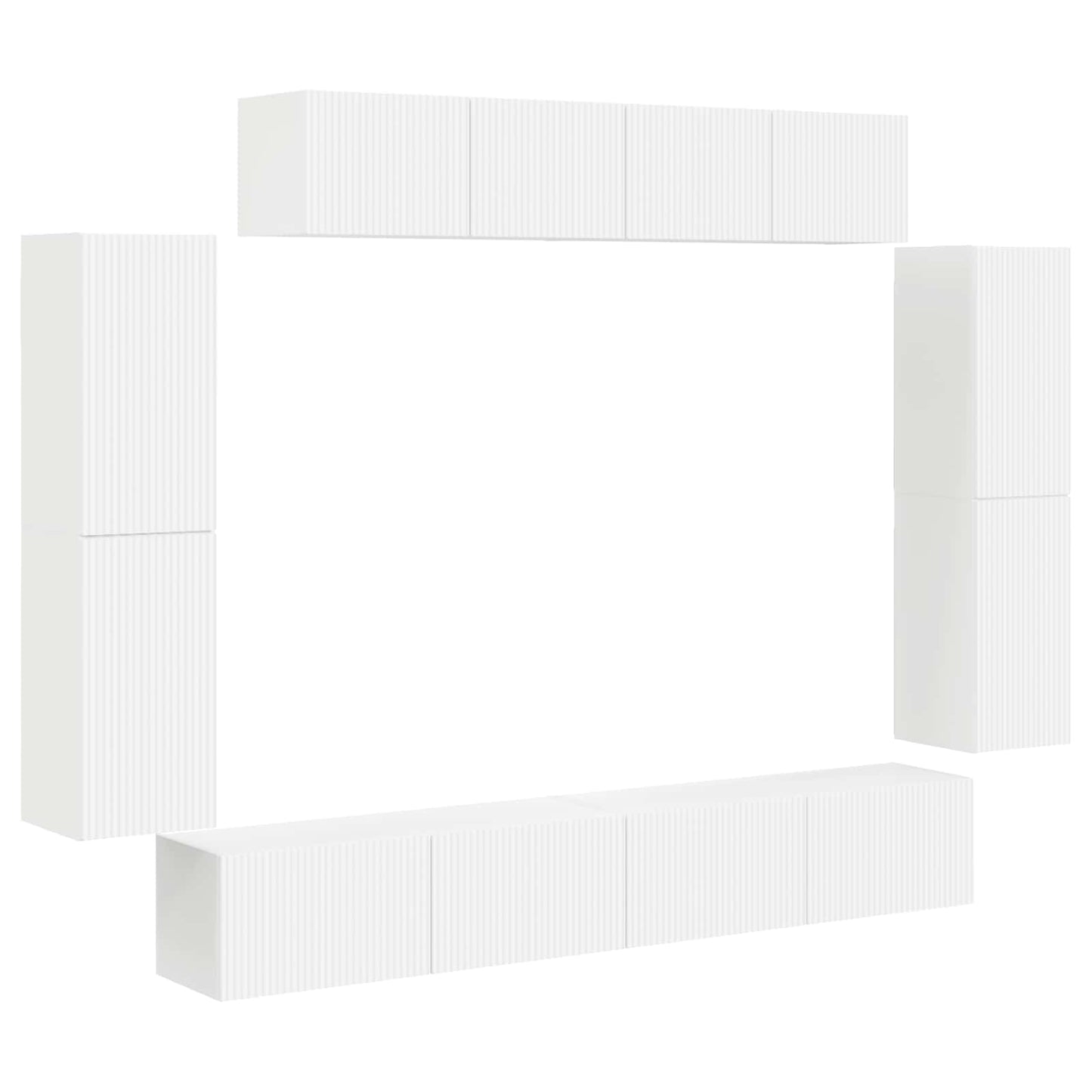 TV-skåp 8 pcs Vit