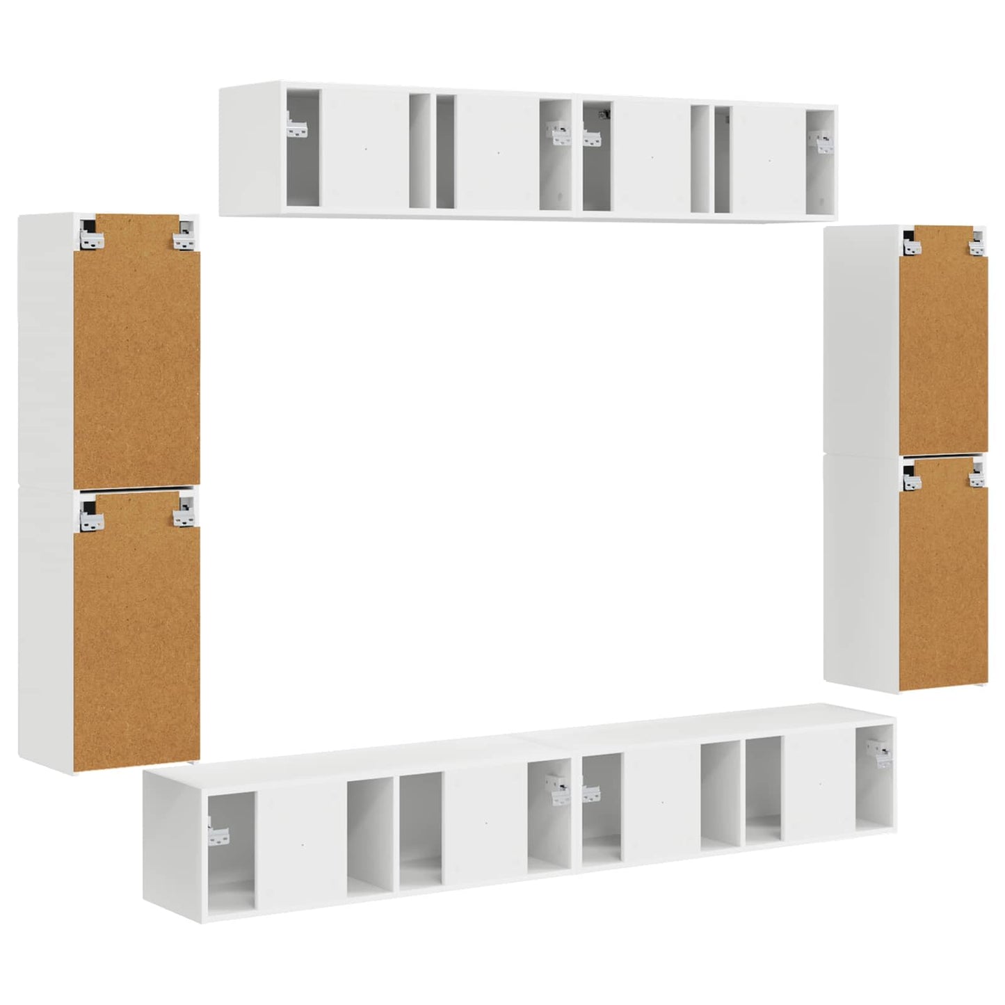 TV-skåp 8 pcs Vit