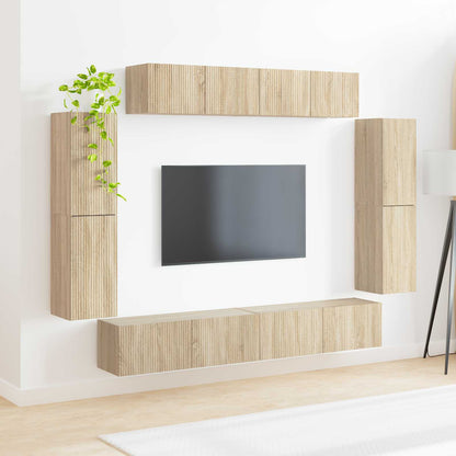 TV-skåp 8 pcs Sonoma-ek