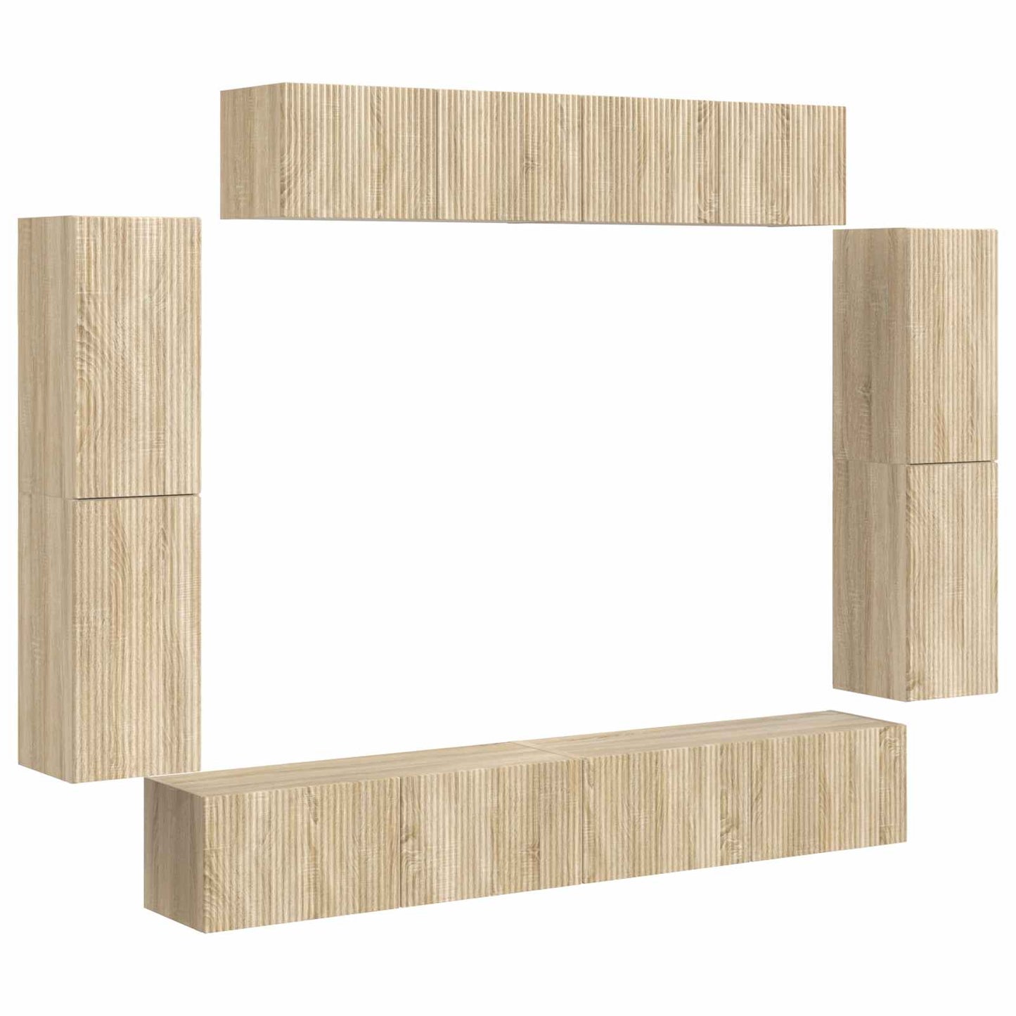 TV-skåp 8 pcs Sonoma-ek