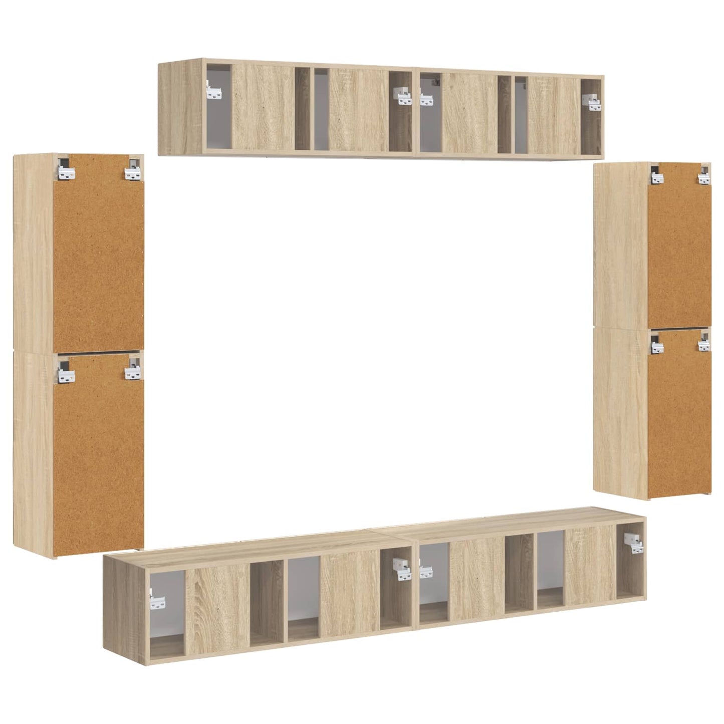 TV-skåp 8 pcs Sonoma-ek