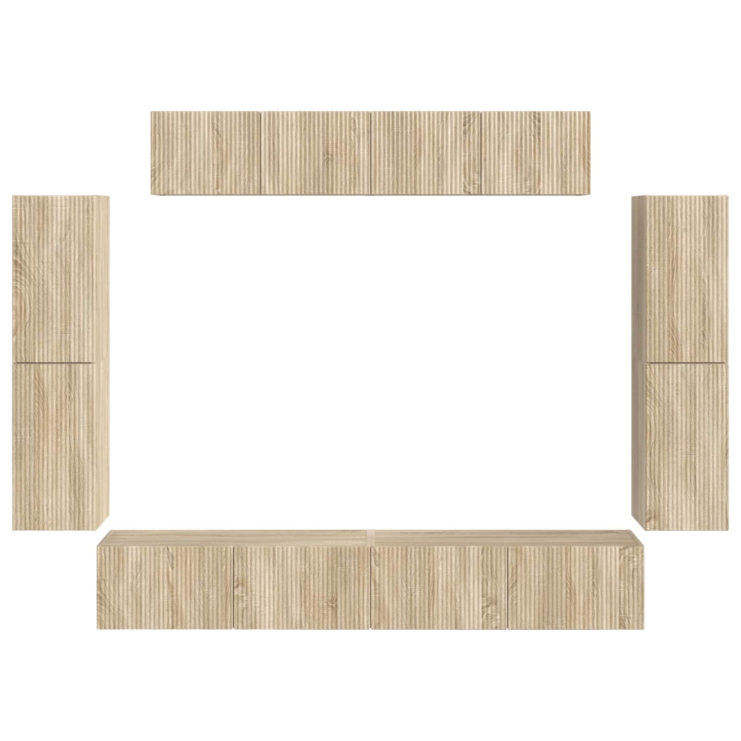 TV-skåp 8 pcs Sonoma-ek