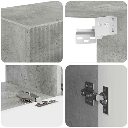 TV-skåp 8 pcs Betonggrå