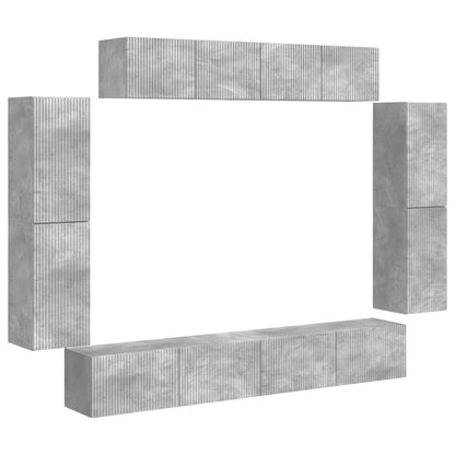TV-skåp 8 pcs Betonggrå