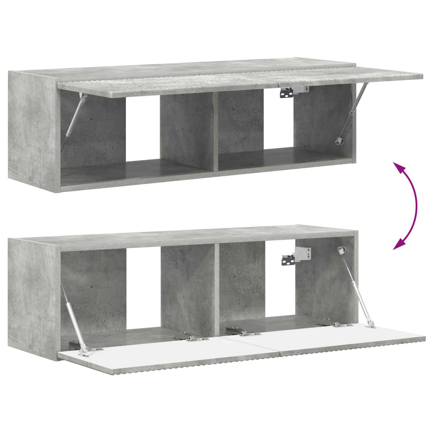 TV-skåp 8 pcs Betonggrå