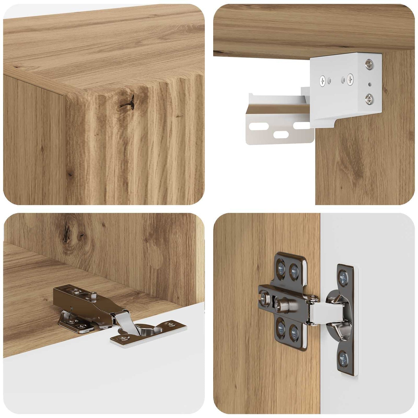 TV-bänkset 4 pcs Artisan Ek Konstruerat trä