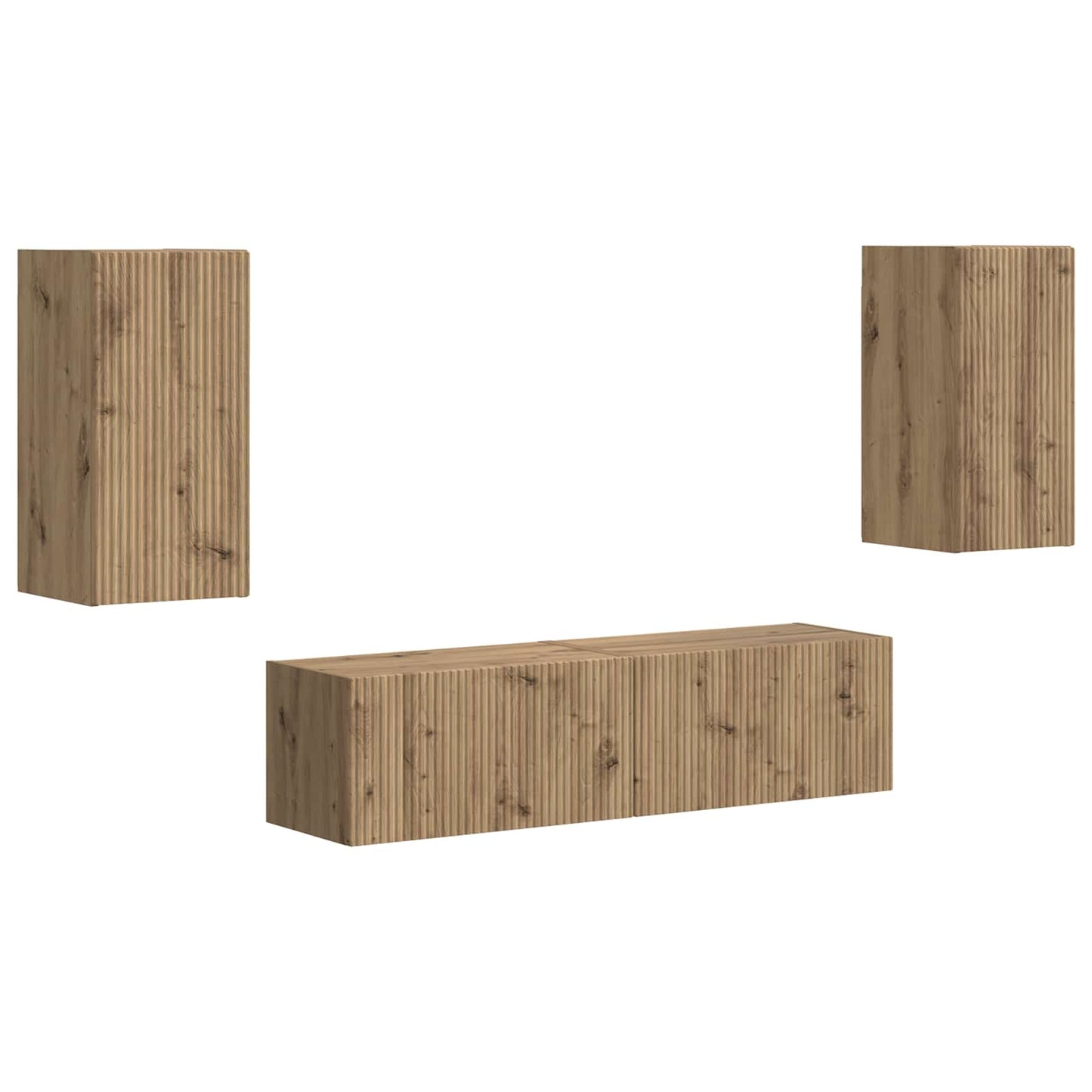 TV-bänkset 4 pcs Artisan Ek Konstruerat trä