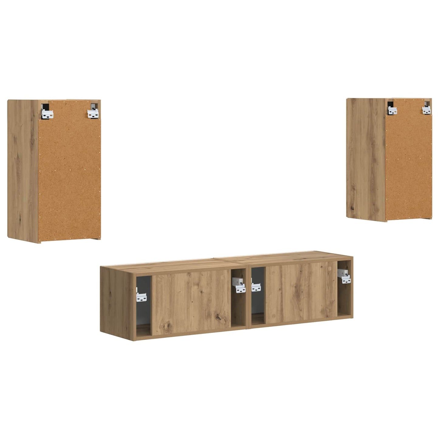 TV-bänkset 4 pcs Artisan Ek Konstruerat trä