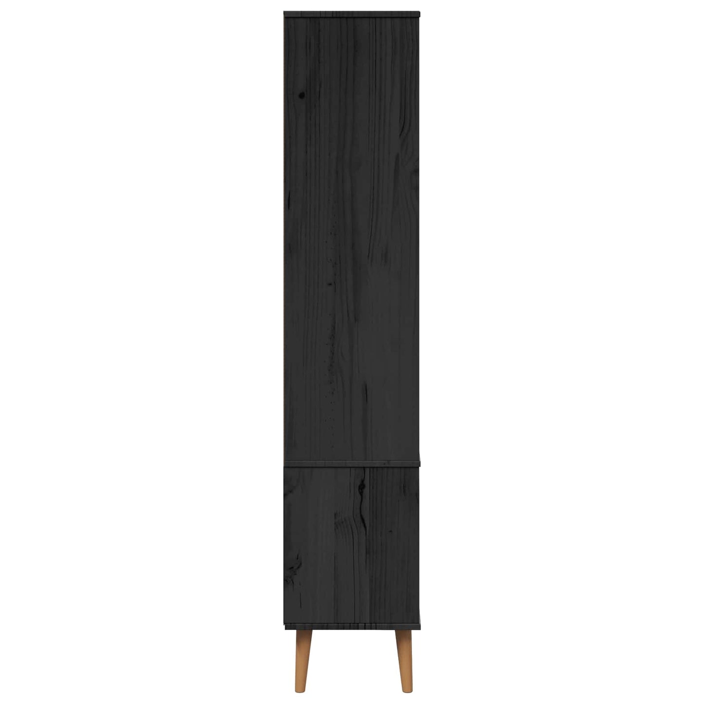 Vitrinskåp i Glas Svart 90 x 35 x 175 cm