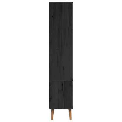 Vitrinskåp i Glas Svart 90 x 35 x 175 cm