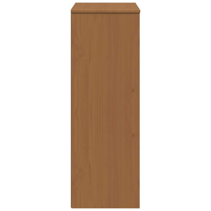 Hutch Karamell 90 x 35 x 100 cm Massivt furu och härdat glas