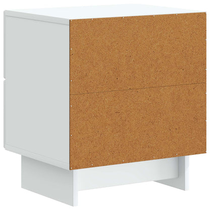 Nattduksbord 2 pcs Vit 43 x 34,5 x 47,5 cm Konstruerat trä