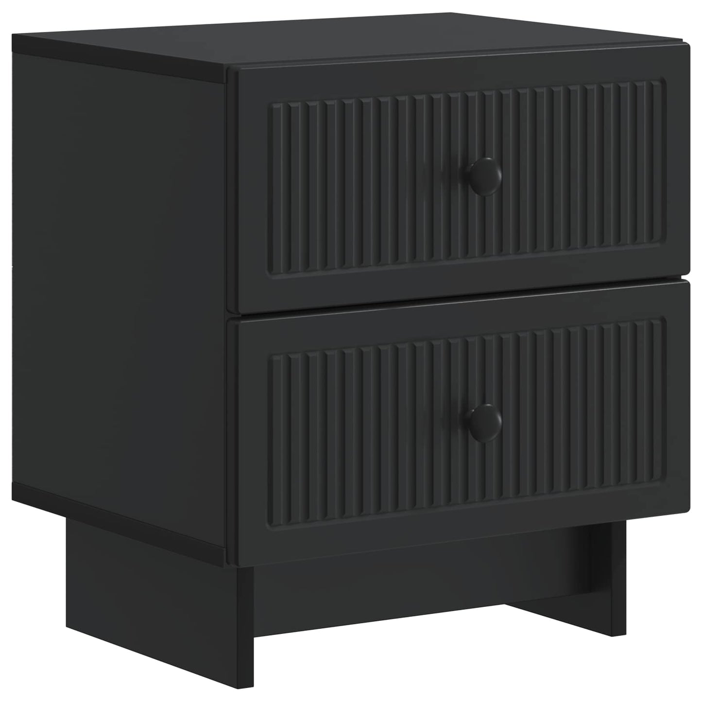 Nattduksbord 2 pcs Svart 43 x 34,5 x 47,5 cm Konstruerat trä