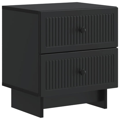 Nattduksbord 2 pcs Svart 43 x 34,5 x 47,5 cm Konstruerat trä