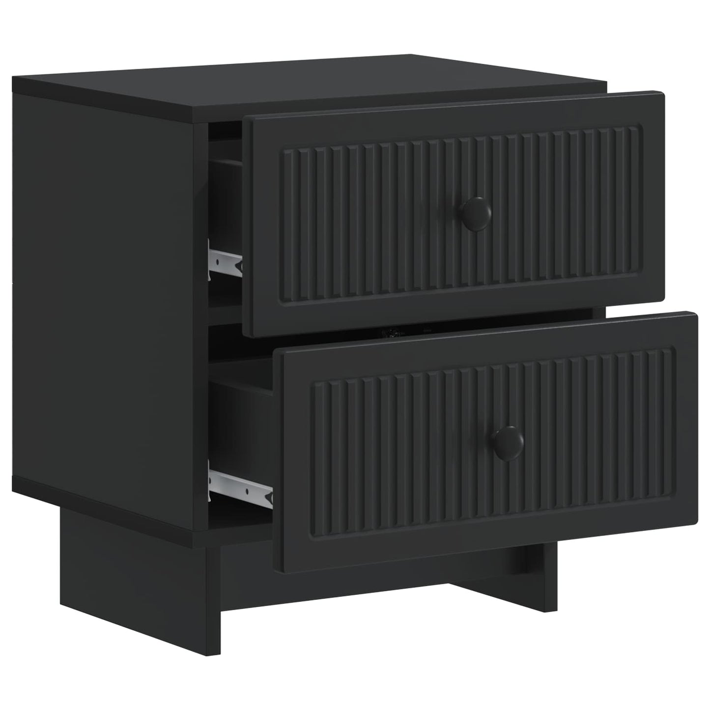 Nattduksbord 2 pcs Svart 43 x 34,5 x 47,5 cm Konstruerat trä