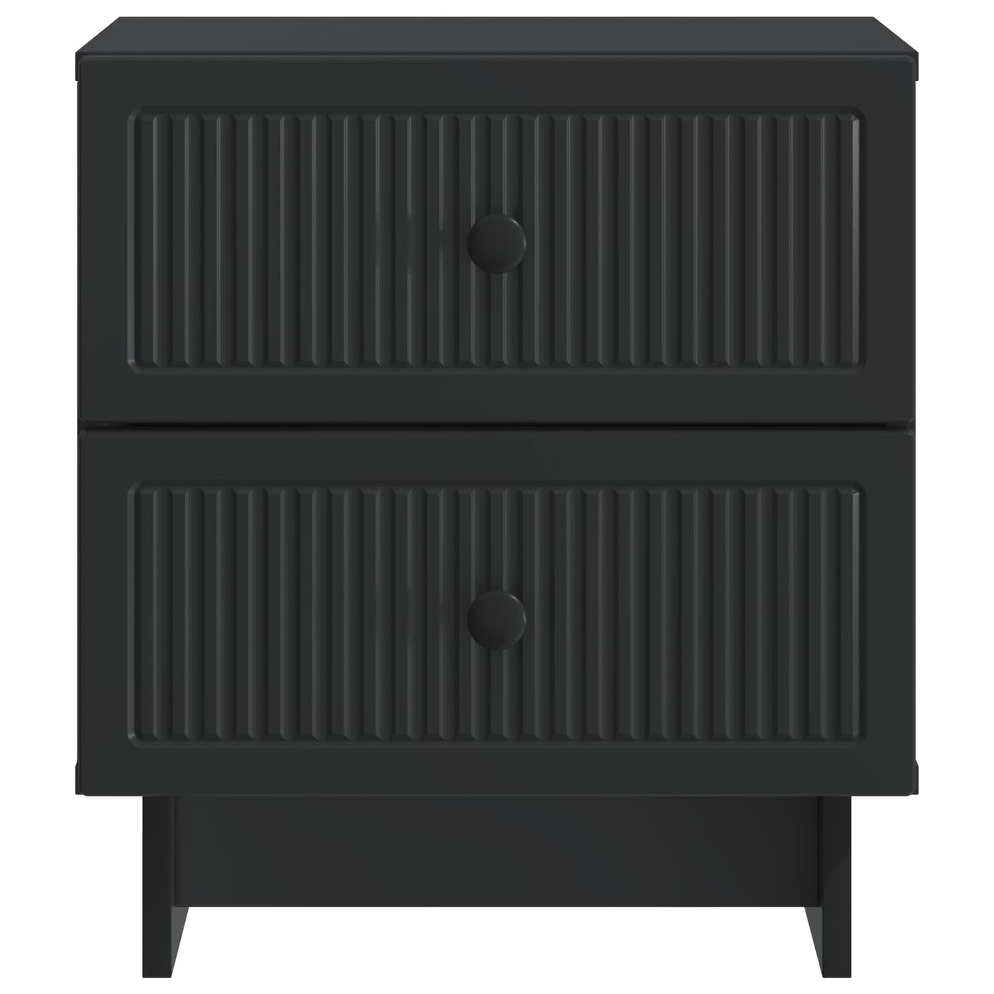 Nattduksbord 2 pcs Svart 43 x 34,5 x 47,5 cm Konstruerat trä