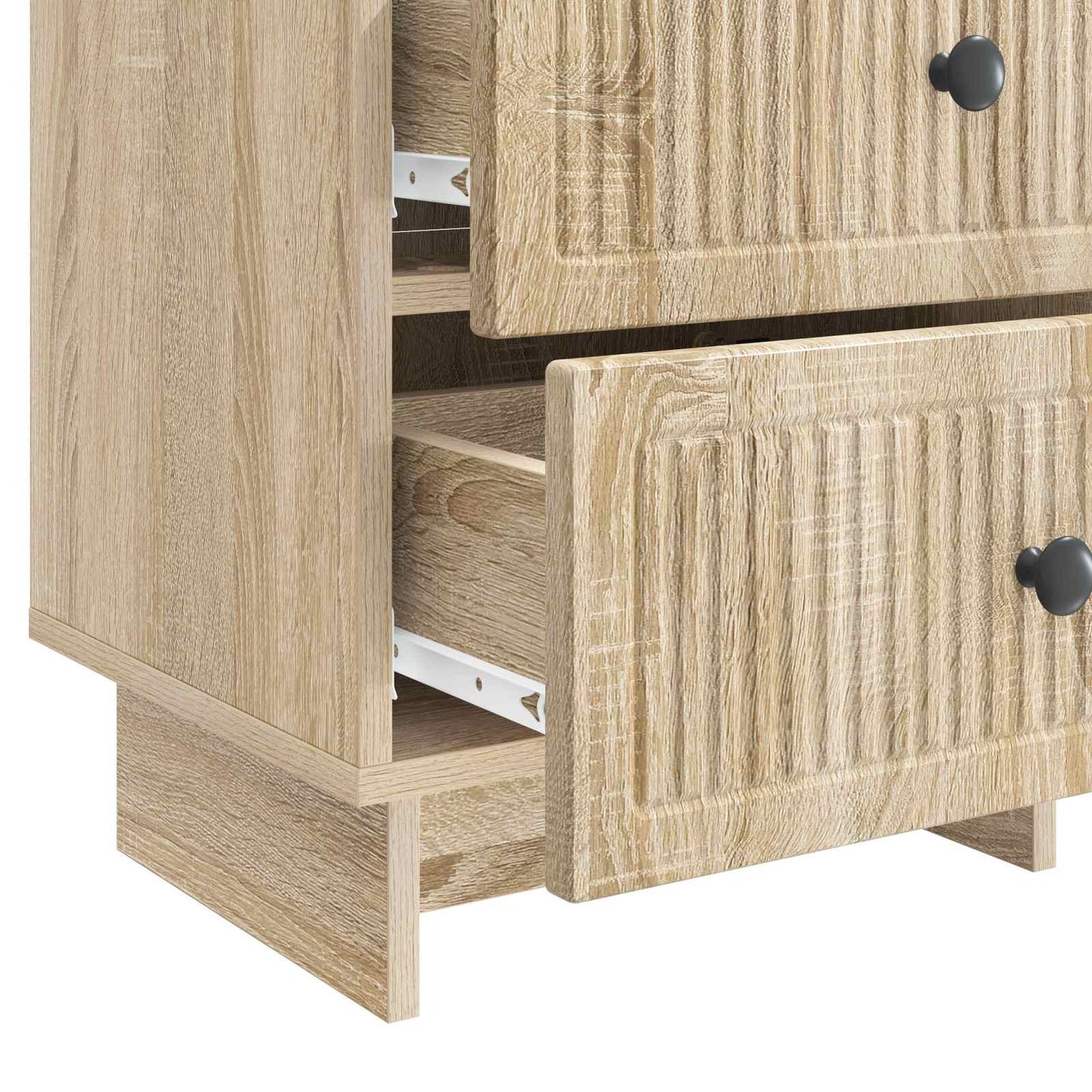 Nattduksbord med låda 2 pcs Sonoma-ek 43 x 34,5 x 47,5 cm