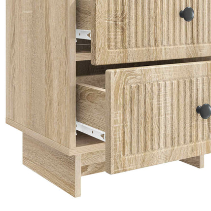 Nattduksbord med låda 2 pcs Sonoma-ek 43 x 34,5 x 47,5 cm
