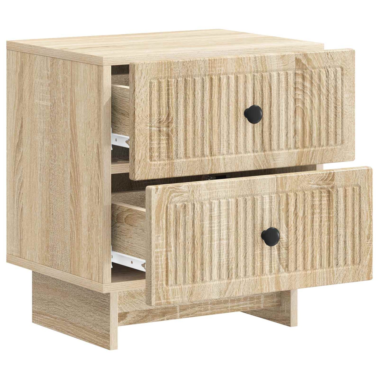Nattduksbord med låda 2 pcs Sonoma-ek 43 x 34,5 x 47,5 cm