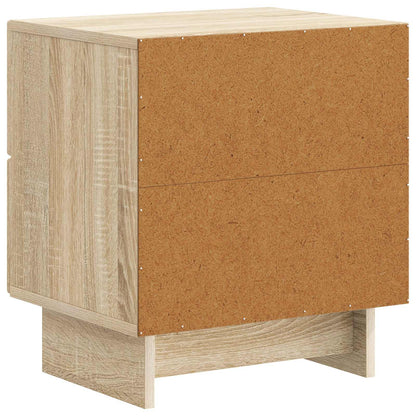 Nattduksbord med låda 2 pcs Sonoma-ek 43 x 34,5 x 47,5 cm