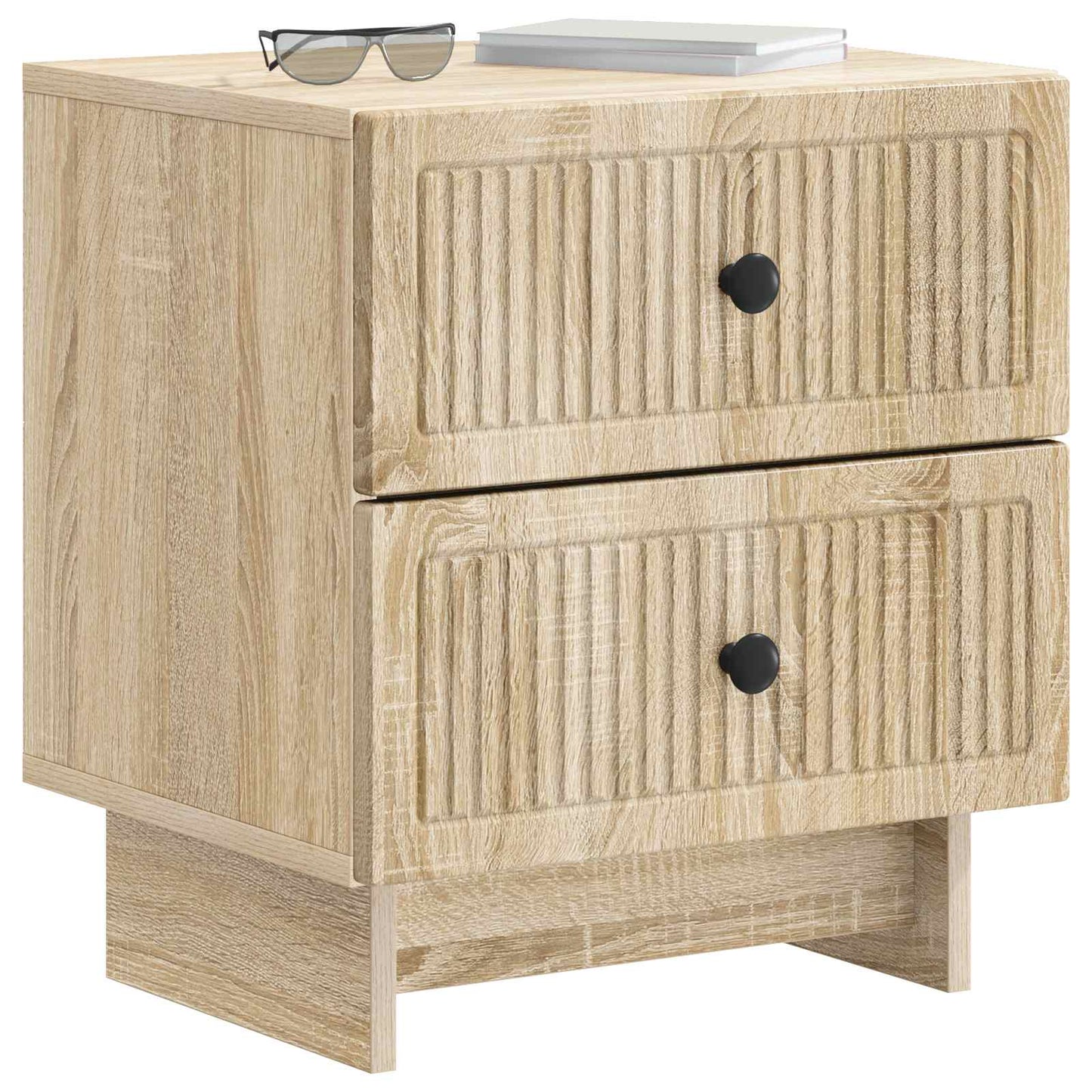 Nattduksbord med låda 2 pcs Sonoma-ek 43 x 34,5 x 47,5 cm