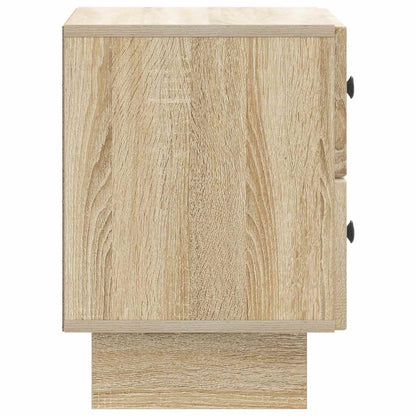 Nattduksbord med låda 2 pcs Sonoma-ek 43 x 34,5 x 47,5 cm