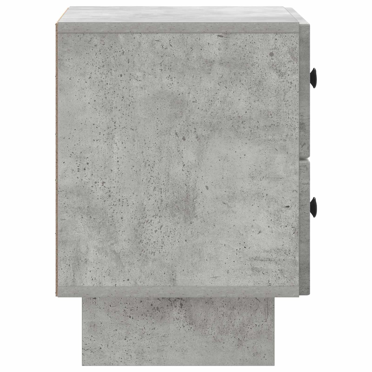 Nattduksbord med låda 2 pcs Betonggrå 43 x 34,5 x 47,5 cm