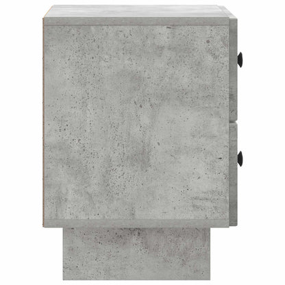 Nattduksbord med låda 2 pcs Betonggrå 43 x 34,5 x 47,5 cm