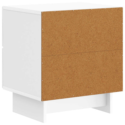 Nattduksbord med låda 2 pcs Vit högglans 43 x 34,5 x 47,5 cm