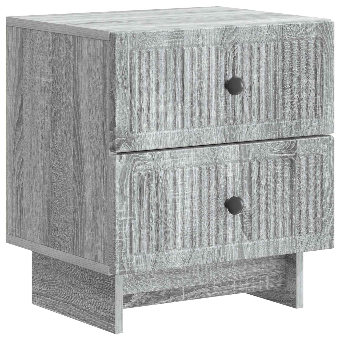 Nattduksbord med låda 2 pcs Grå sonoma-ek 43 x 34,5 x 47,5 cm