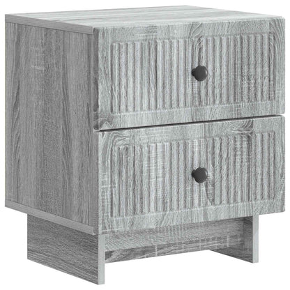 Nattduksbord med låda 2 pcs Grå sonoma-ek 43 x 34,5 x 47,5 cm