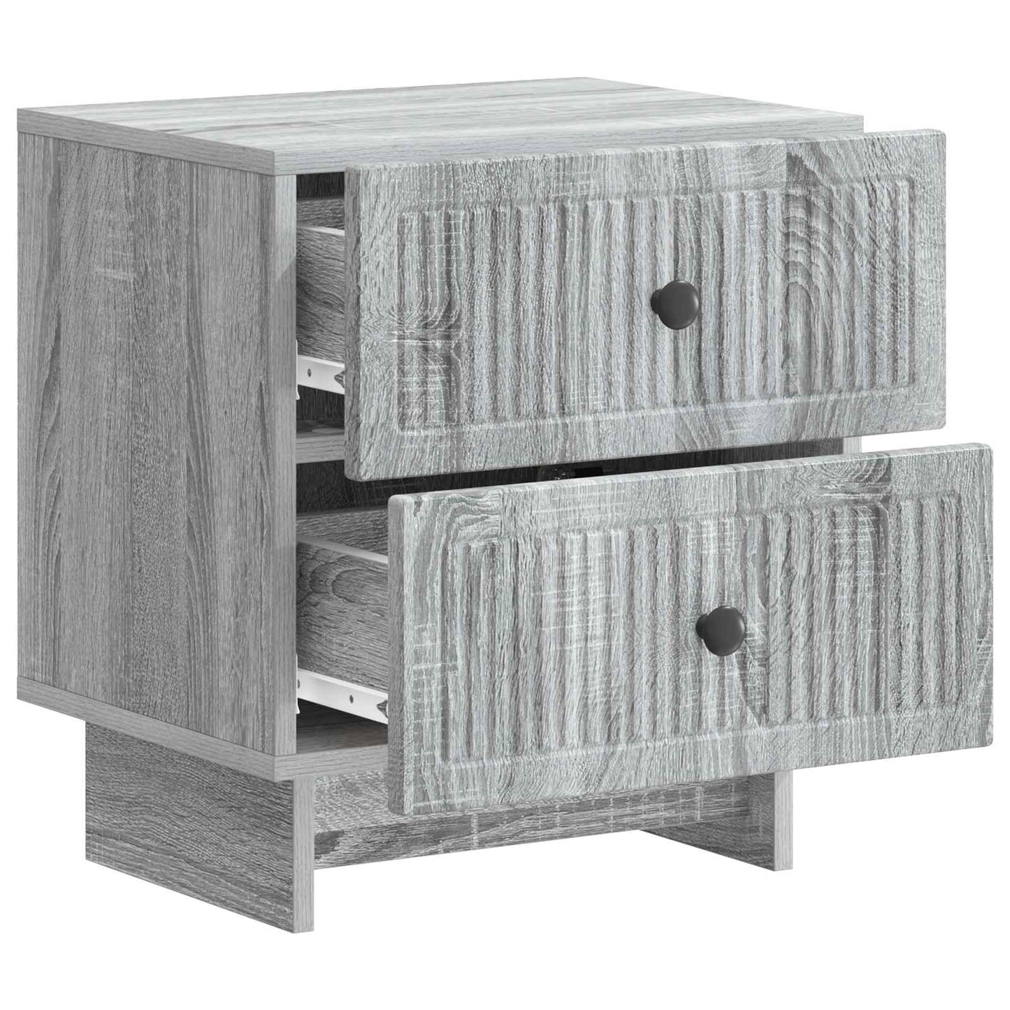 Nattduksbord med låda 2 pcs Grå sonoma-ek 43 x 34,5 x 47,5 cm