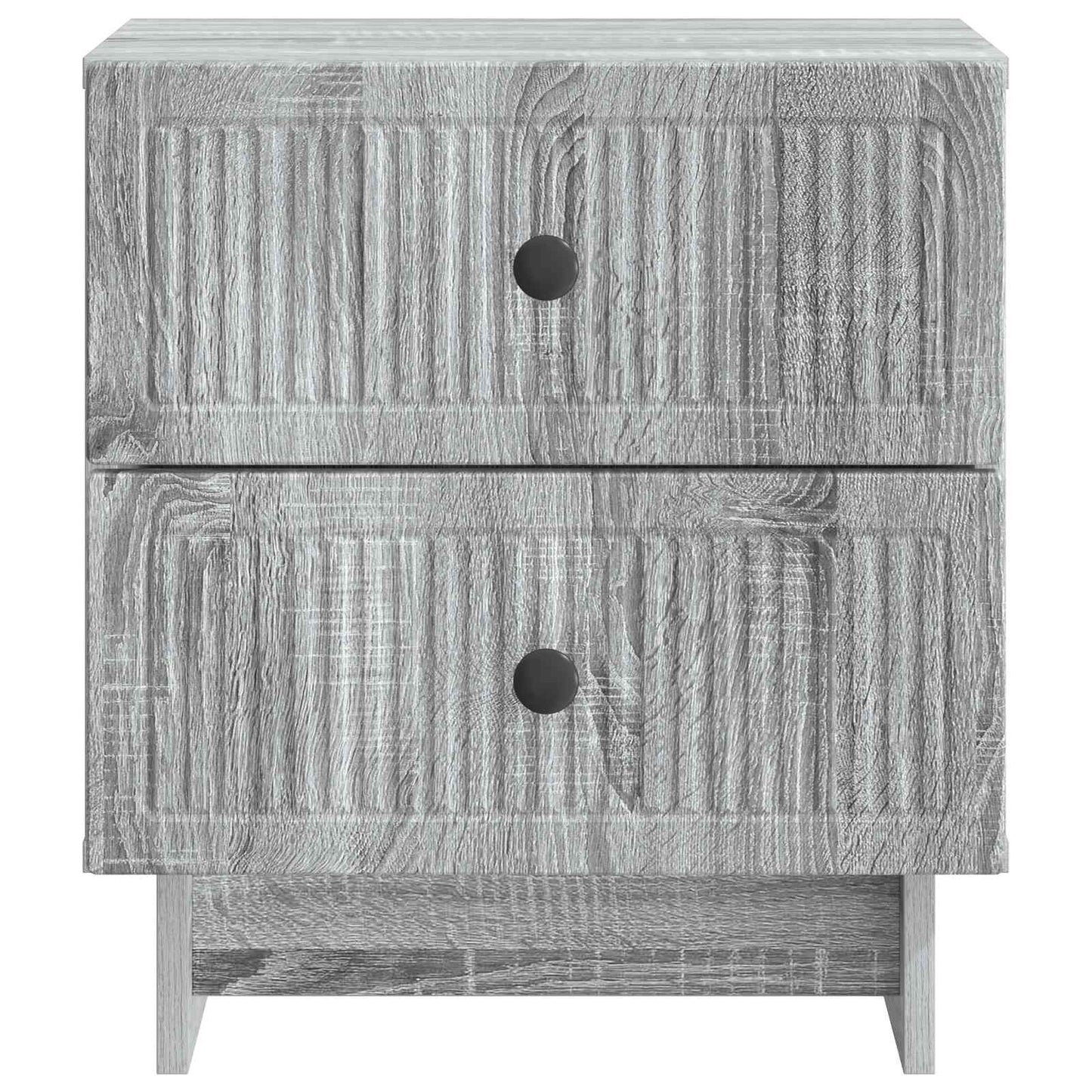 Nattduksbord med låda 2 pcs Grå sonoma-ek 43 x 34,5 x 47,5 cm