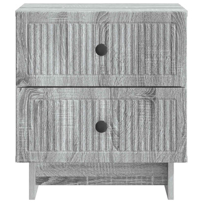 Nattduksbord med låda 2 pcs Grå sonoma-ek 43 x 34,5 x 47,5 cm