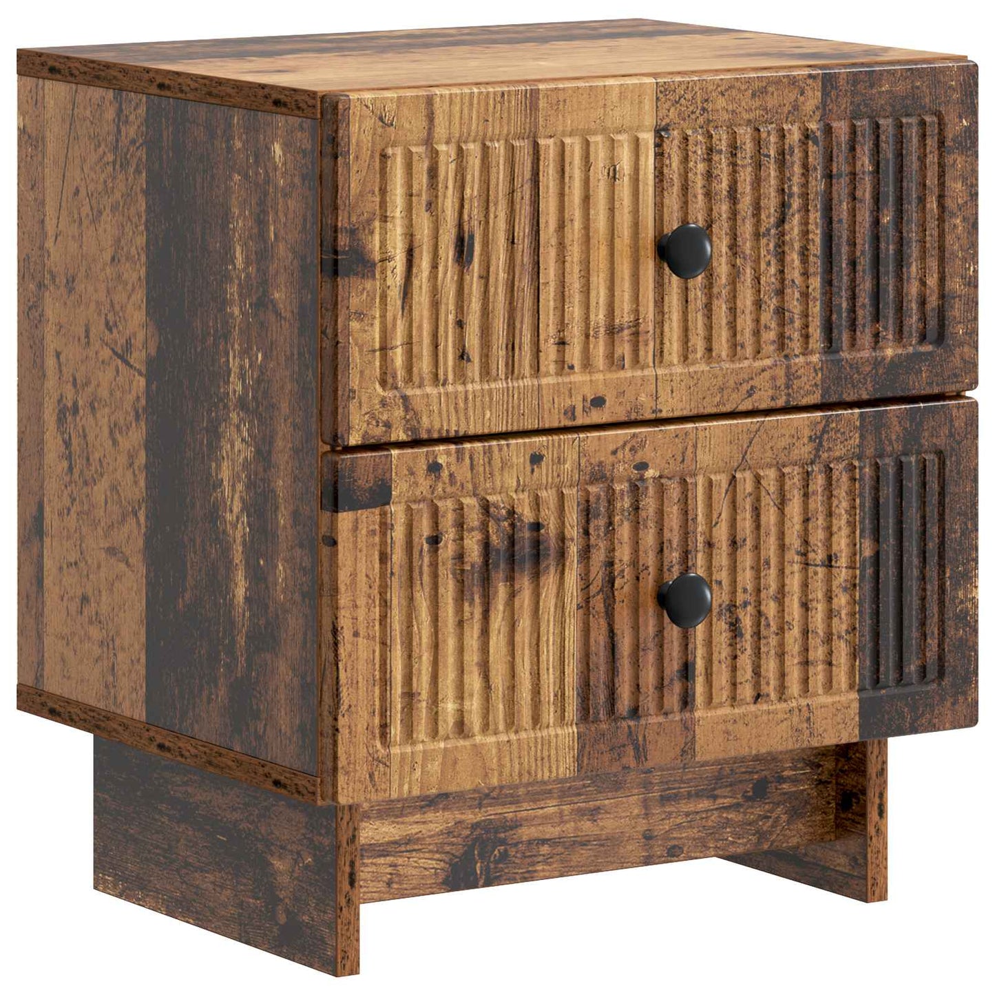 Nattduksbord med låda 2 pcs Gammalt trä 43 x 34,5 x 47,5 cm