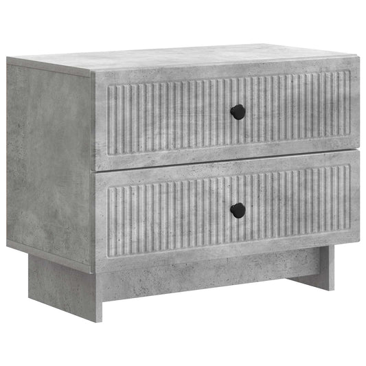 Nattduksbord Betonggrå 62 x 34,5 x 47,5 cm Konstruerat trä