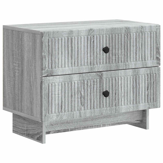 Nattduksbord Grå sonoma-ek 62 x 34,5 x 47,5 cm Konstruerat trä