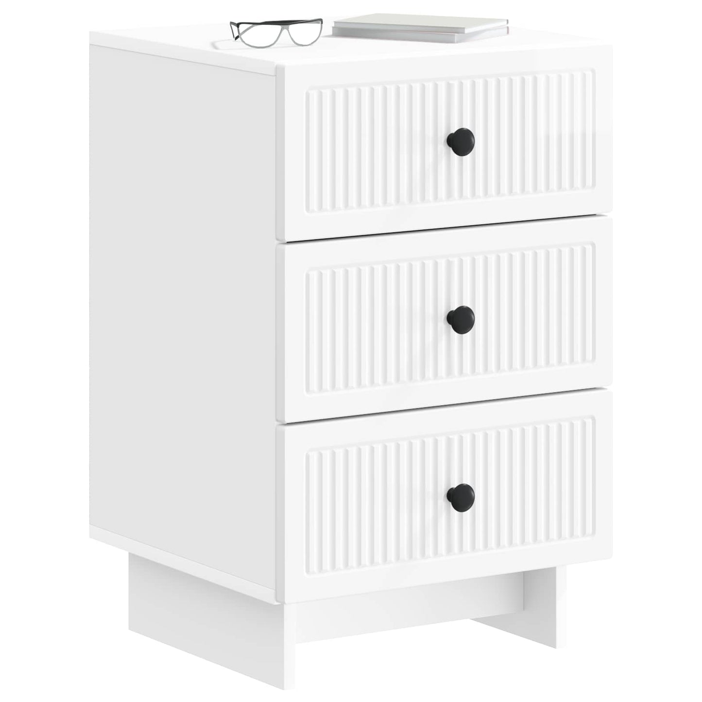 Nattduksbord Vit högglans 43 x 41 x 66,5 cm Konstruerat trä
