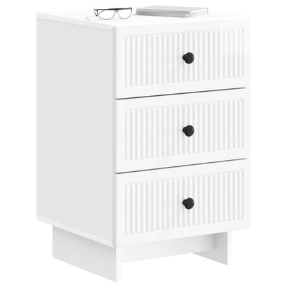 Nattduksbord Vit högglans 43 x 41 x 66,5 cm Konstruerat trä
