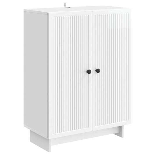 Sideboard Vit högglans 66 x 34,5 x 90 cm Konstruerat trä