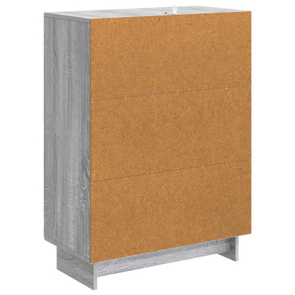 Sideboard Grå sonoma-ek 66 x 34,5 x 90 cm Konstruerat trä